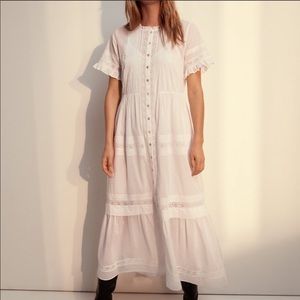NWOT Wilfred Aude white cotton maxi dress